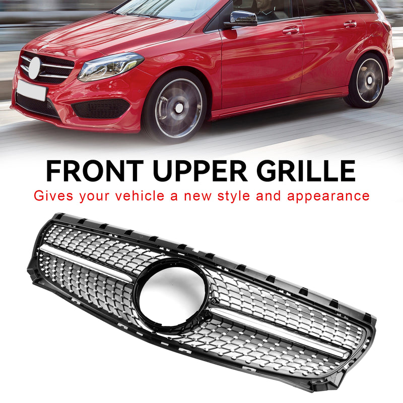 Front Radiator Grille Fit Mercedes B-Class W246 B160 2011-2014 Diamond