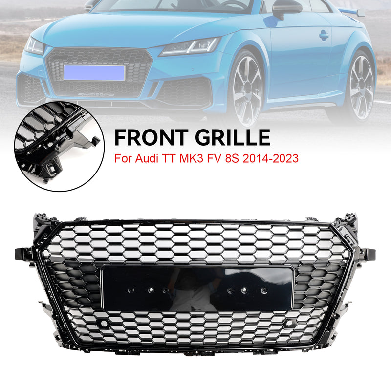 RS Style Front Honeycomb Grille Grill Fit Audi TT MK3 FV 8S 2014-2023