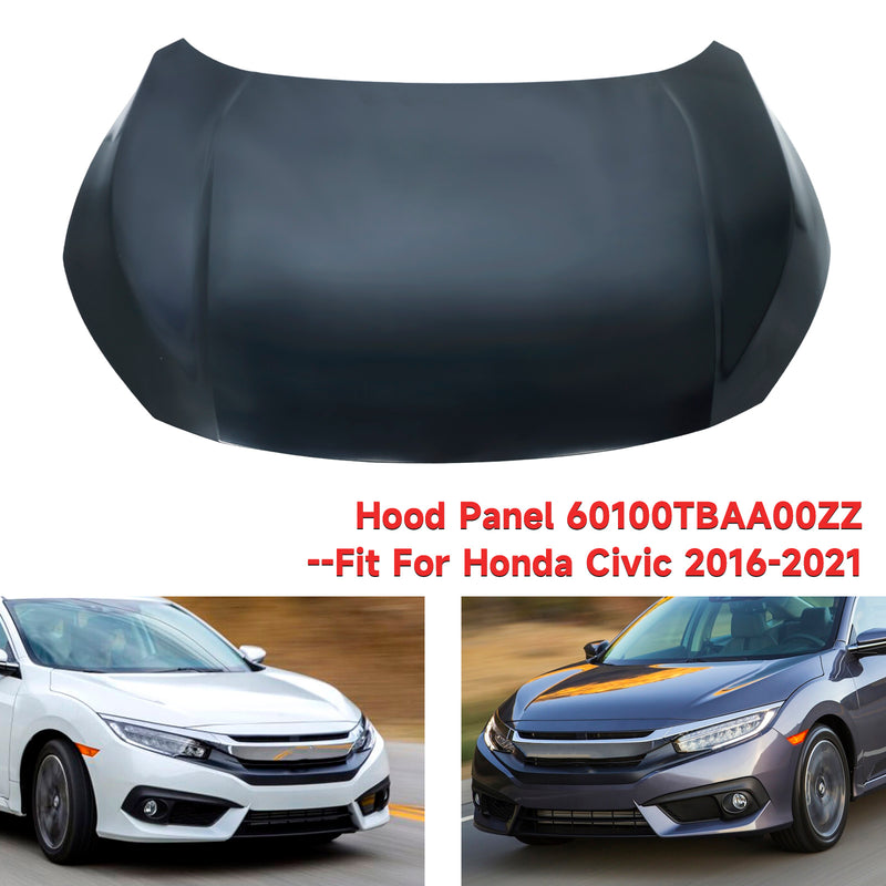 Primed Hood Front Panel Coupe Sedan 60100TBAA00ZZ For Honda Civic 2016-2021