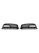 2PCS Front Fog Lamp Black Grille Grill Fit AUDI A5 S-Line S5 2013-2016