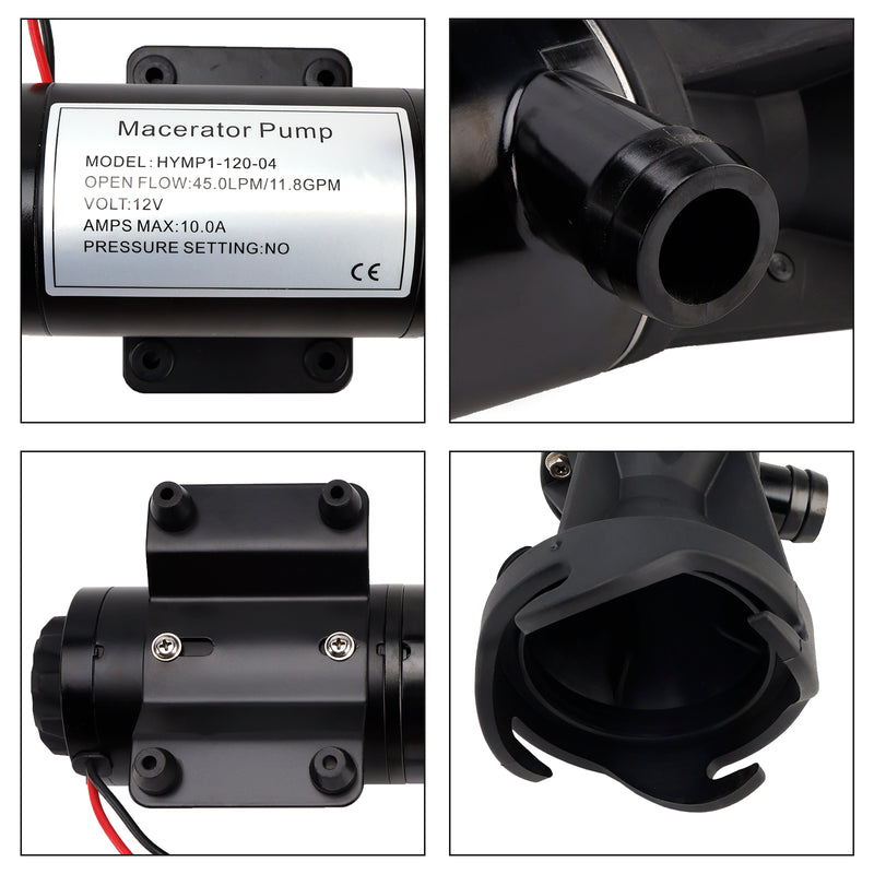 Portable Macerator Waste Pump 18555-000A for Camper RV 12V DC