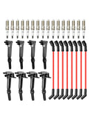 2018-2022 Ford F-250 Super Duty 6.2L V8 8 Ignition Coil+16 Spark Plug+8 Wires UF834 UF865 HL3Z-12029-C