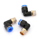 10Pcs Pneumatic 1/4" Tube X 1/8" Npt Male Swivel L Push To Connect Fitting