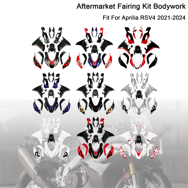 Injection ABS Plastic Bodywork Fairing Kit for Aprilia RSV4 2021-2024