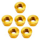 6 Pack Aluminum Rear Sprocket Flange Nuts M10X1.5mm Gold For Motorcycle Bike