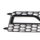 2PCS Bumper Fog Light Lamp Cover Grille Grill Fit Audi A4 S-line S4 2013-2015