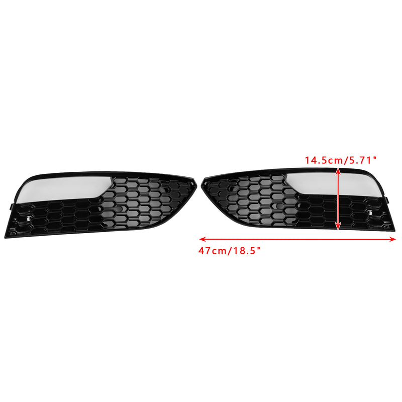 2PCS Front Bumper Fog Light Cover Grille Grill Fit Audi A3 2012-2016