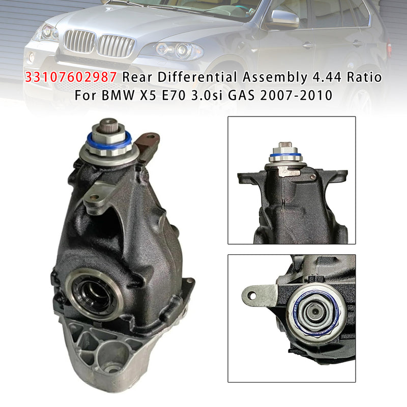 33107602987 Rear Differential Assembly 4.44 Ratio For BMW X5 E70 3.0si GAS 07-10