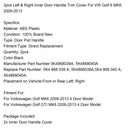 2pcs Left & Right Inner Door Handle Trim Cover For VW Golf 6 MK6 2009-2013