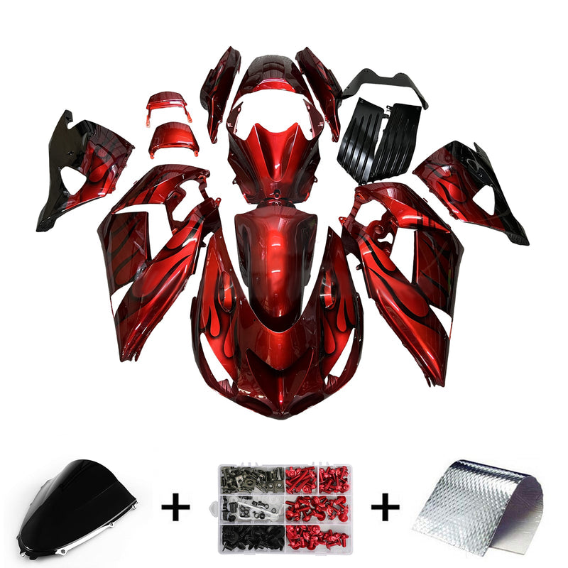 Injection Fairing Kit Bodywork fit For Kawasaki ZX14R ZZR1400 2006-2011