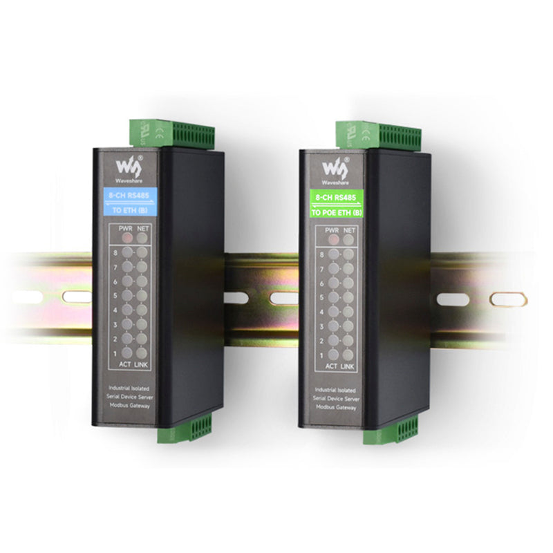 Industrial Isolated Serial Port Module Serial Port Server Eight-Way RS485 to RJ45