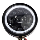 5.75" Spotlight Headlight Fog 9-Bulbs Black