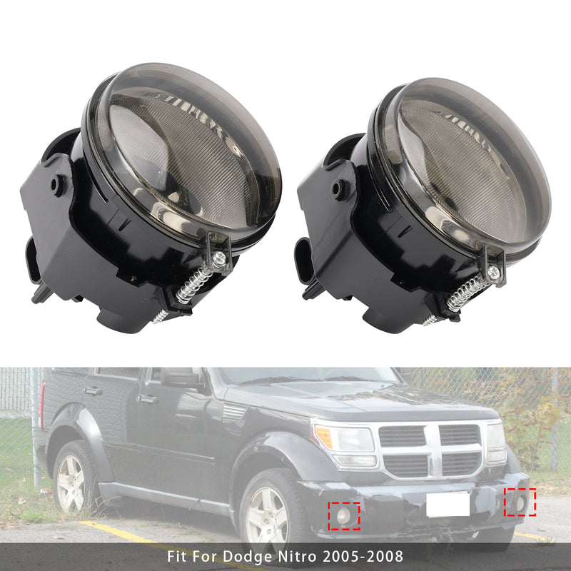 Pair Fog Lights For Dodge Chrysler Caliber Jeep Compass 4805857AA