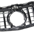 Black Front Bumper Grill Grille Fit Mercedes W205 C250 C300 2015-2021 W/LED