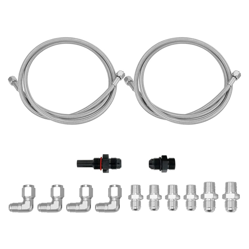 70" SS Braided Transmission Cooler Hose Line For Turbo 700R4-4L60-4L60E - 4L65E