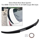 Gloss Black Rear Boot Spoiler For BMW 4 Series F36 14-20 4DR Coupe M4 Style