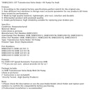 0AW325031 CVT Transmission Valve Body+ Oil Pump For Audi