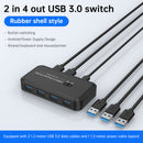 USB3.0 Switcher 2-Input 4-Output Keyboard Mouse High-Speed Peripheral Switch