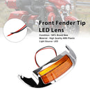 Front Fender Tip LED Lens Fit For Electra Glide Ultra Limited Low 2014-2023