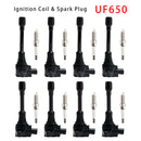 2011-2013 Infiniti QX56 V8 5.6L Driver Side 8X Ignition Coil & Spark Plug Kit UF650