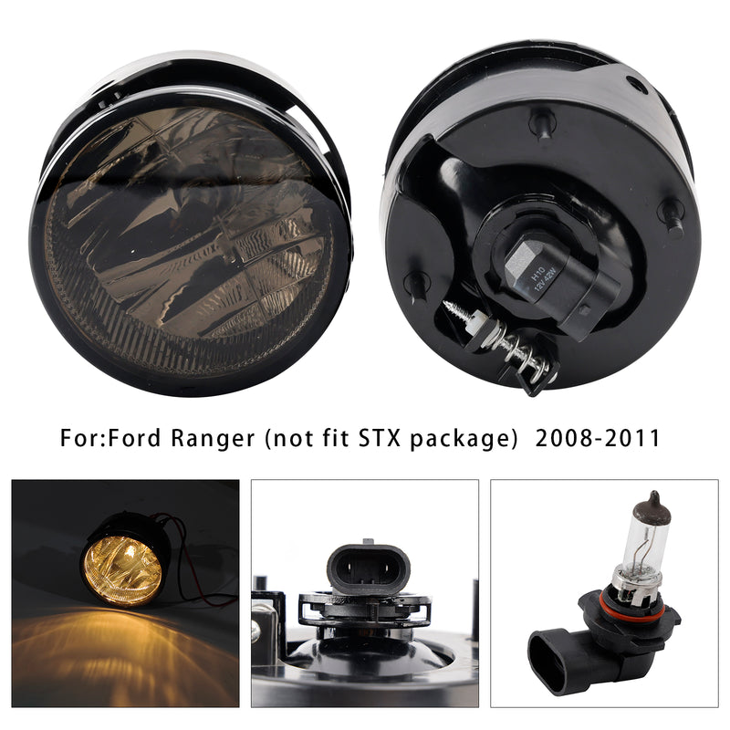Pair Front  Fog Light Lamps With Bulbs For Ford Expedition 2007-2014 Smoked Lens