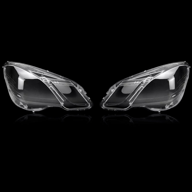 2PCS Front Headlight Glass Clear Cover For Mercedes Benz E-Class W212 2009-2014