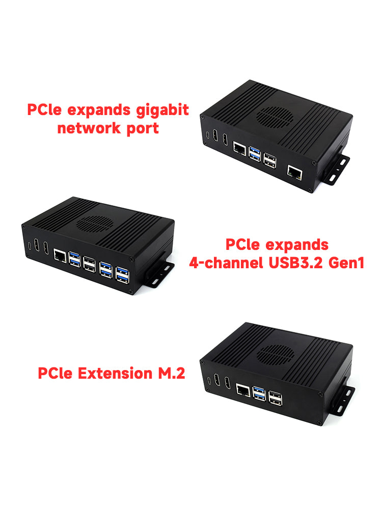 Raspberry Pi 5 Multi-Function Extension All-in-One PCIE Dual HDMI Dual 4K Output