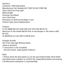 Pair Front Fog Light For BMW E60 525I 530I 535I 545I 550I M5 04-10 63177897187