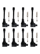 2011-2013 Infiniti QX56 V8 5.6L Driver Side 8X Ignition Coil & Spark Plug Kit UF650