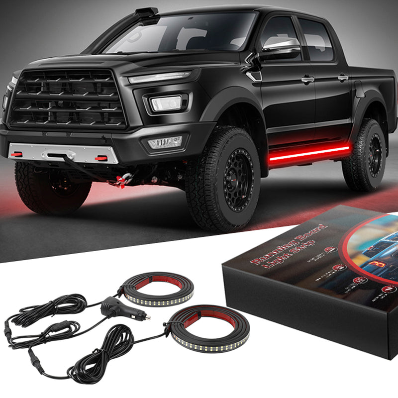 Dual Color Running Board Side Step LED Light Strips For Pickup Truck