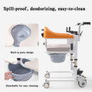 Patient Chair For Home Transferred Lift Wheelchair w/180 Split Seat and Bedpan 440 lb