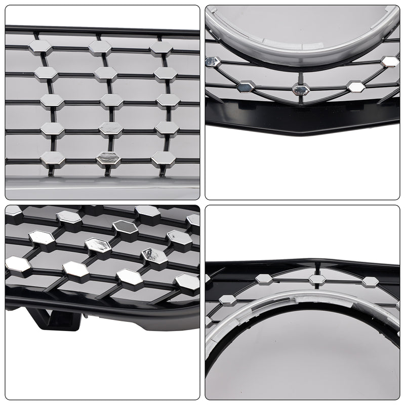 Diamond Front Grill Grille Fit Mercedes-Benz W212 E-Class E350 E550 2010-2013