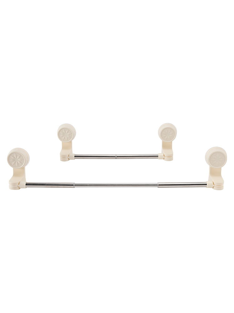 2x RV Shower Corner Storage Bar  Adjustable Stainless Steel Rod 11.8-23.6 inches