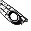 Front Bumper Honeycomb Fog Grille Cover For Audi A4 Allroad B8 2010-2015 Chrome