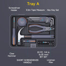 Multifunctional Home & Auto & Woodworkers Repair Tool Kit ;Customizable General Household Tool Kit Perfect for Homeowner Diyer Handyman