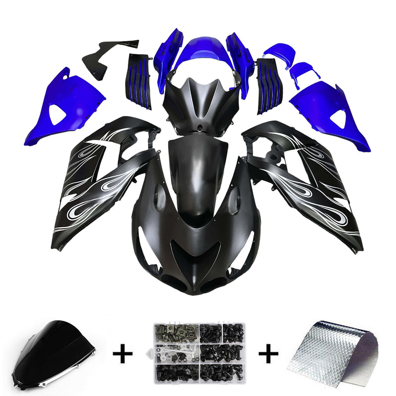 Injection Fairing Kit Bodywork fit For Kawasaki ZX14R ZZR1400 2006-2011