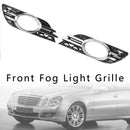 Front Fog Light Grill Chrome Trim Cover Set Fit Mercedes-Benz E-CLASS W211 07-09
