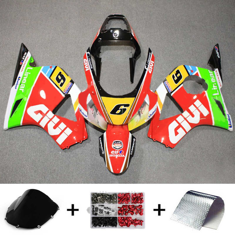 Amotopart Honda CBR954 2002-2003 Fairing Kit Bodywork Plastic ABS