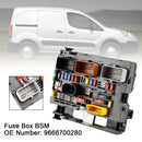 Fuse Box BSM 9666700280 For Citroen Berlingo C4 C8 Peugeot Partner 307 2007-