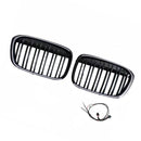 2016-2019 Fit BMW X1 F48 F49 Gloss Black Front Kidney Grill Grille Dual Line