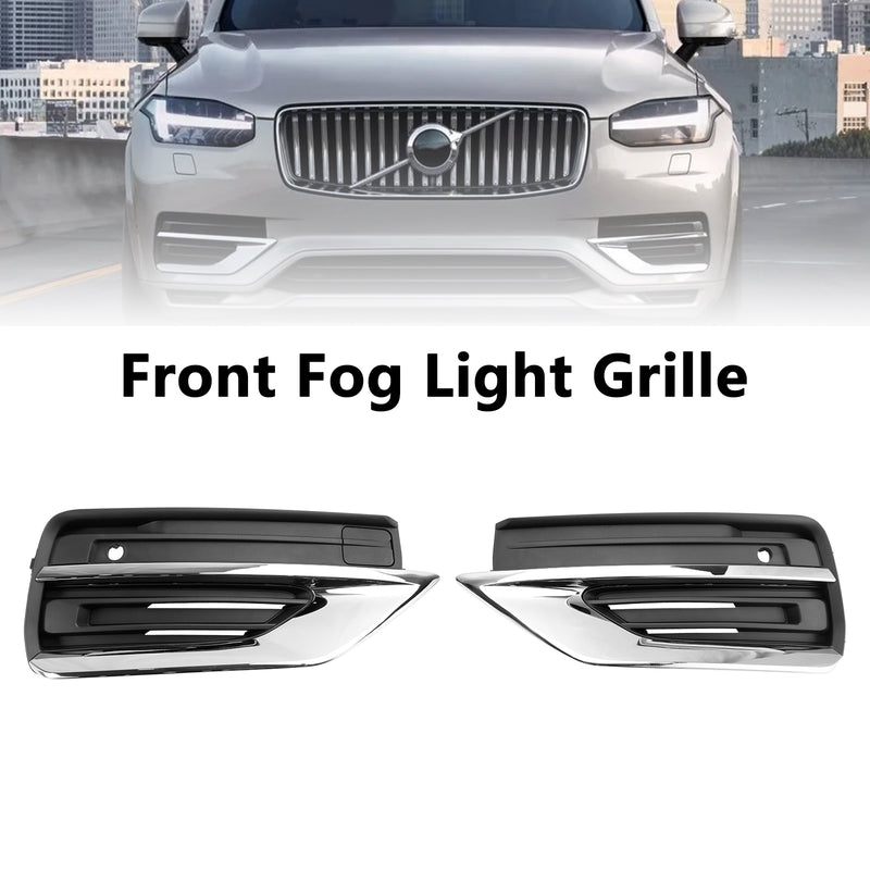 2PCS Front Bumper Fog Light Grille Fog Lamp Grille Fit Volvo XC90 2021-2024