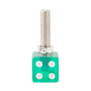 2x Motorcycle Bike Plastic Green Dice License Plate Bolt On Screw On Frame Nut