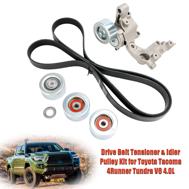 2005-2012 Toyota Tundra V6 4.0L with 1GRFE Engines Drive Belt Tensioner & Idler Pulley Kit