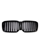 Front Bumper Kidney Grille Fit BMW X3 G01 X4 G02 2022-2025 Glossy Black