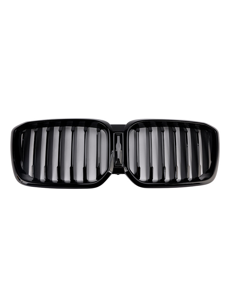 Front Bumper Kidney Grille Fit BMW X3 G01 X4 G02 2022-2025 Glossy Black