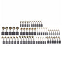 60Pcs Electric Motor Carbon Brushes 10 Sizes Replacement Repair Power Tool Part