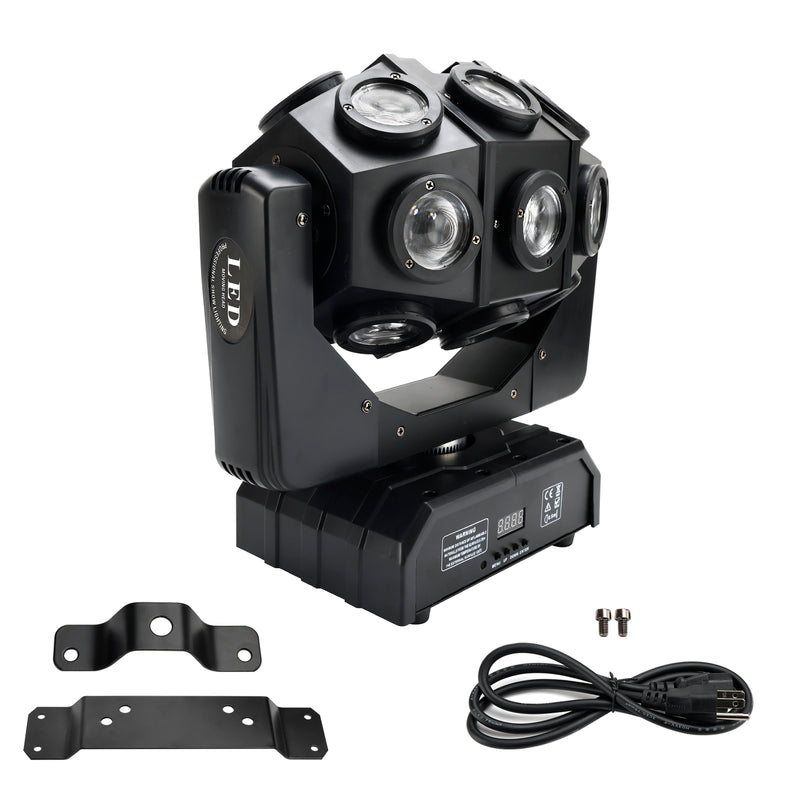 180W Moving Head 18 LED Rotating Beam DMX Stage Light RGBW DJ Disco Party Effect