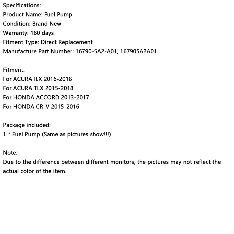 High Pressure Fuel Pump 16790-5A2-A01 Fit Honda Accord 2013-14 Fit Acura 15-16