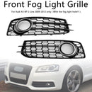 Honeycomb Front Bumper Fog Light Grille Cover Fit Audi A3 8P S-Line 2009-2012