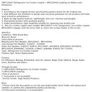 WP2220457 Refrigerator Ice Crusher Coupler + WP2220458 Coupling